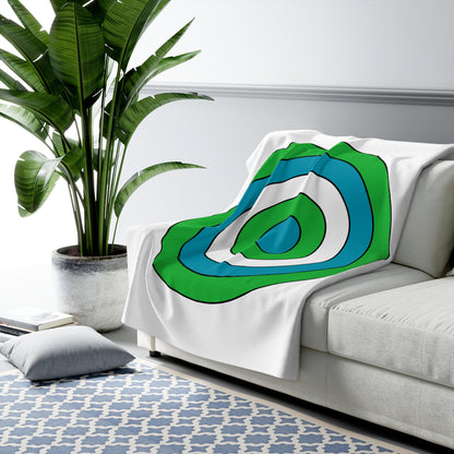 Uzbekistan Retro Target Blanket Throw