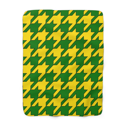 Cocos Islands Retro Houndstooth Blanket Throw
