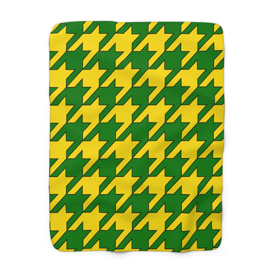 Cocos Islands Retro Houndstooth Blanket Throw