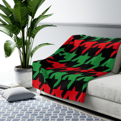 Libya Retro Houndstooth Blanket Throw