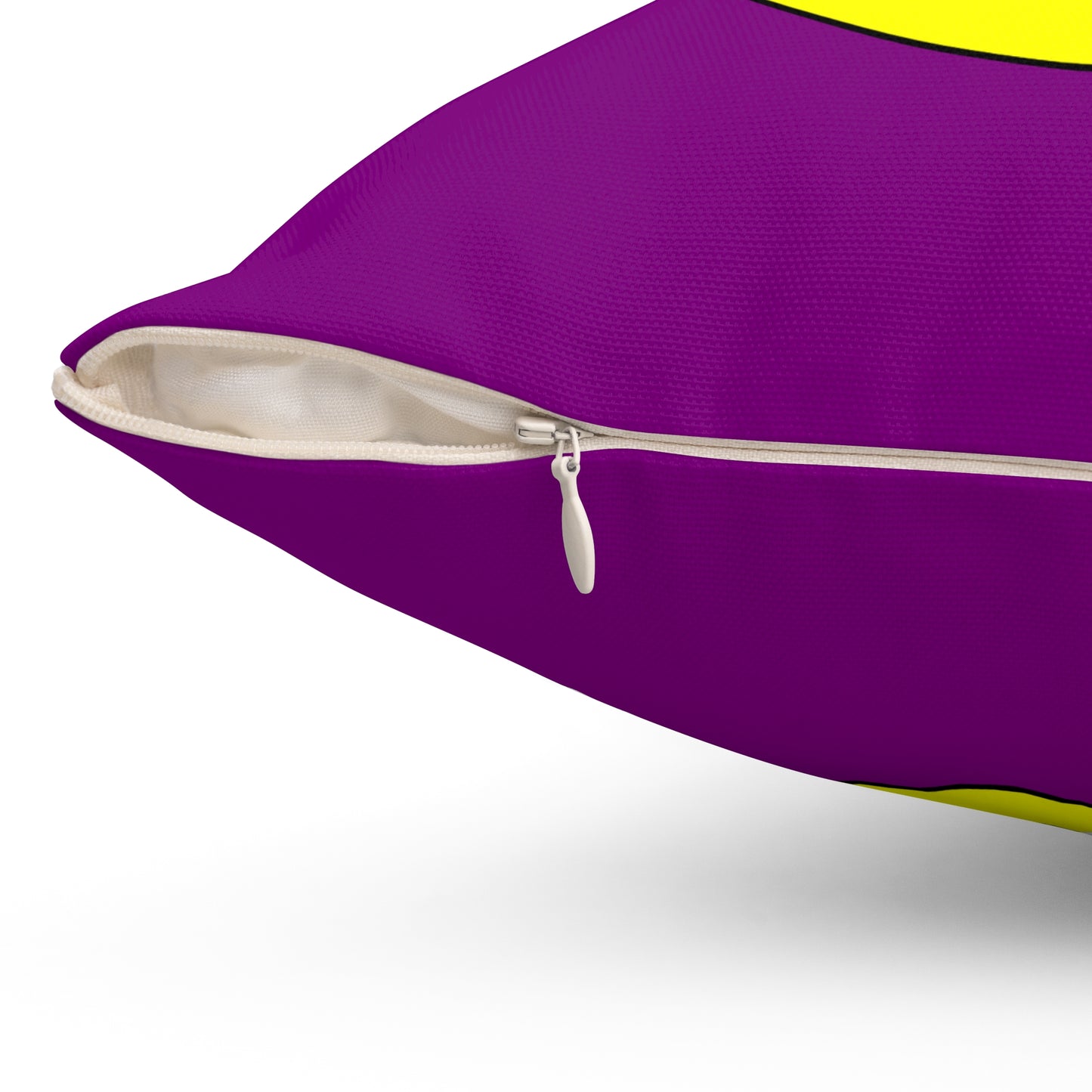 Purple, Yellow Retro Target Cushion Pillow
