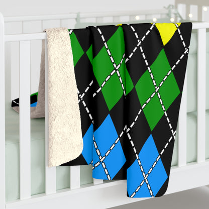 Tanzania Retro Argyle Blanket Throw