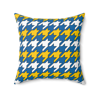 Canary Islands Retro Houndstooth Cushion Pillow
