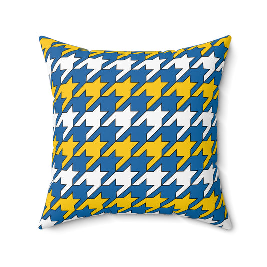 Canary Islands Retro Houndstooth Cushion Pillow