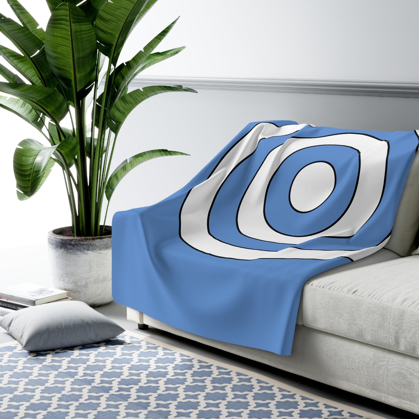 Micronesia Retro Target Blanket Throw