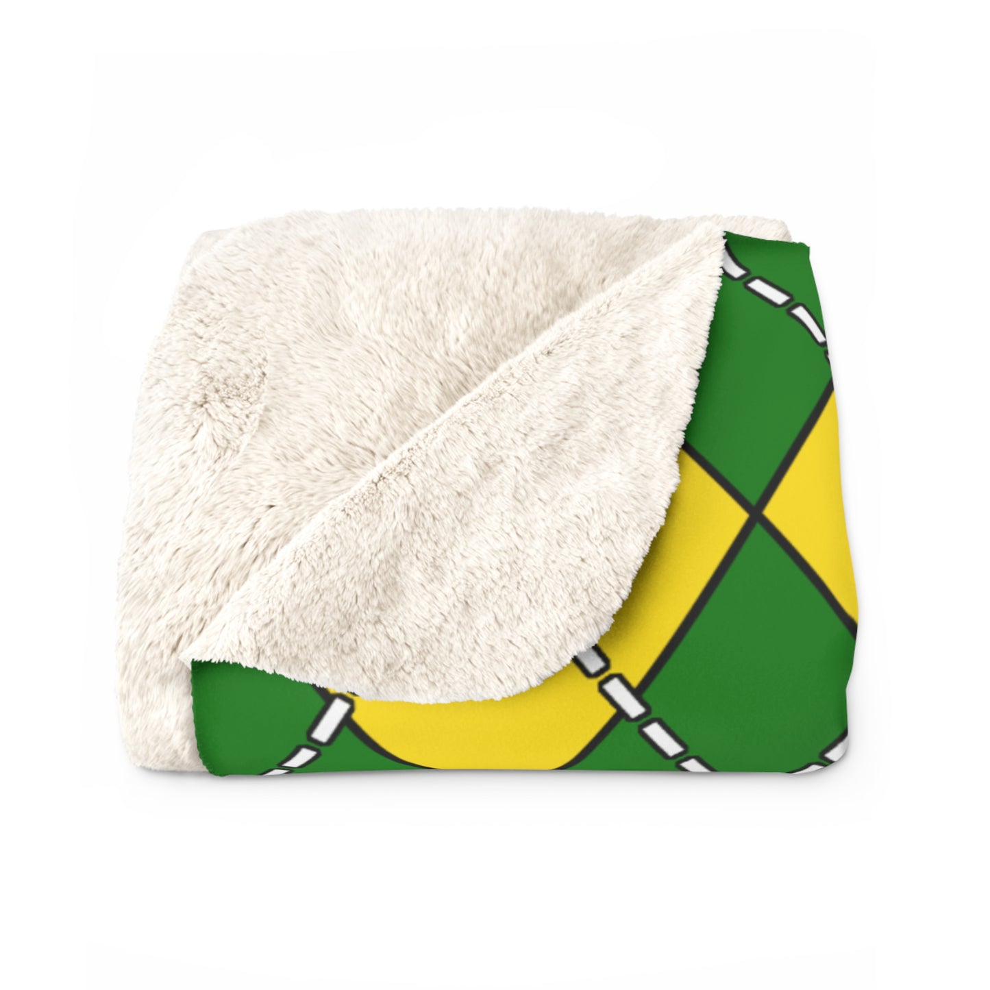 Cocos Islands Retro Argyle Blanket Throw