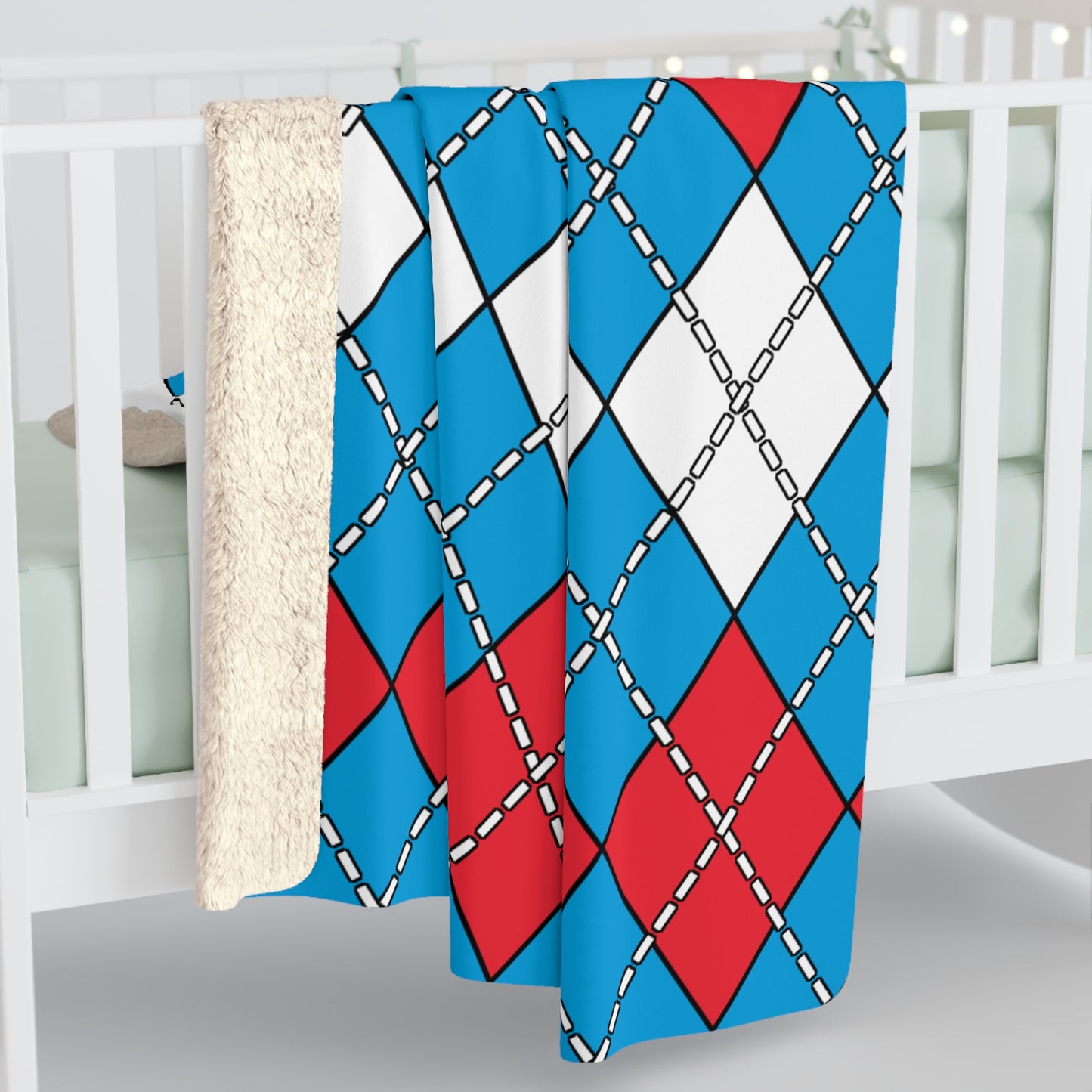 Luxembourg Retro Argyle Blanket Throw