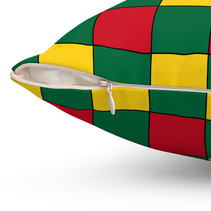 Ghana Retro Check Cushion Pillow