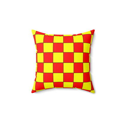 Kyrgyzstan Retro Check Cushion Pillow
