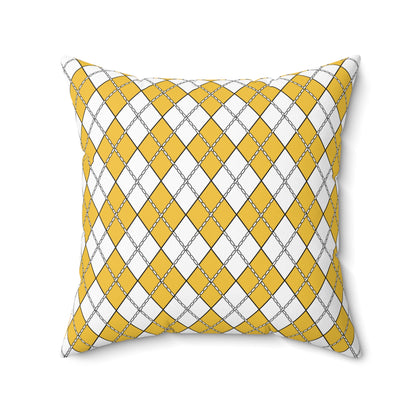 United States Virgin Islands Retro Argyle Cushion Pillow