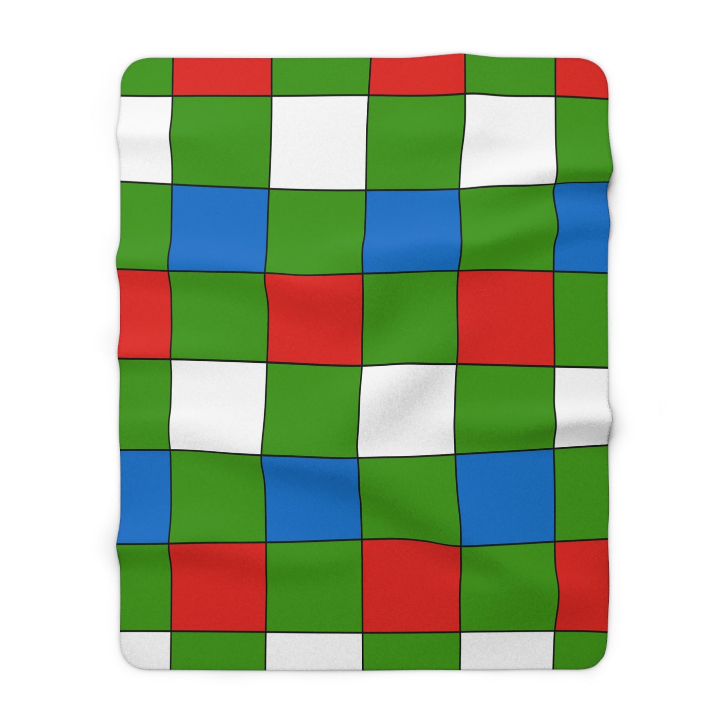 Equatorial Guinea Retro Check Blanket Throw