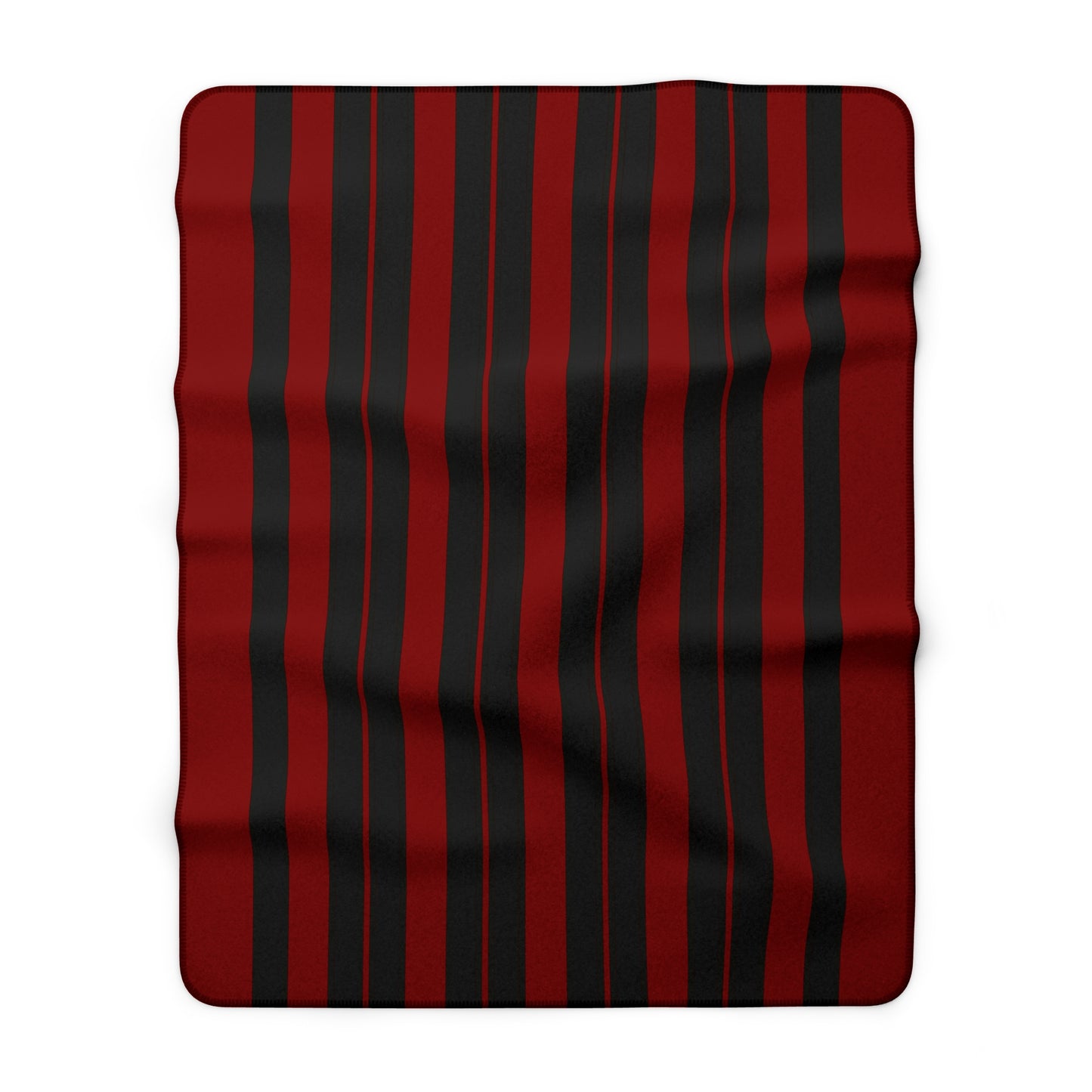 Maroon, Black Retro Stripes Blanket Throw