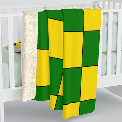 Cocos Islands Retro Check Blanket Throw