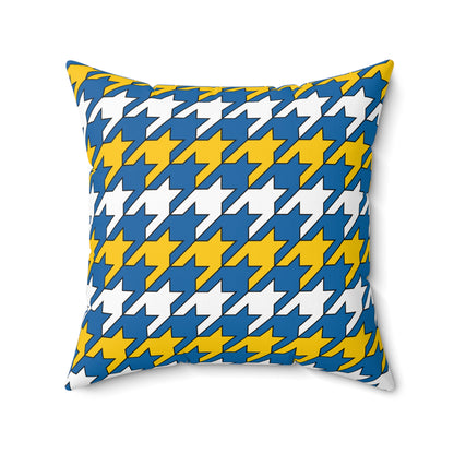 Canary Islands Retro Houndstooth Cushion Pillow