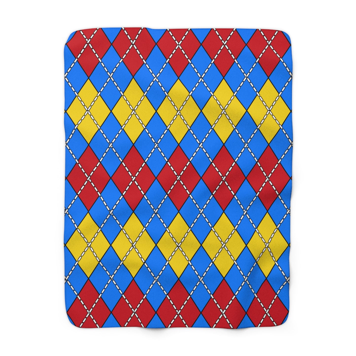 Democratic Republic of the Congo Retro Argyle Blanket Throw