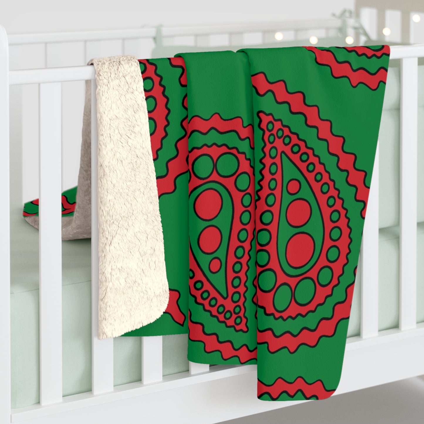 Turkmenistan Retro Paisley Blanket Throw