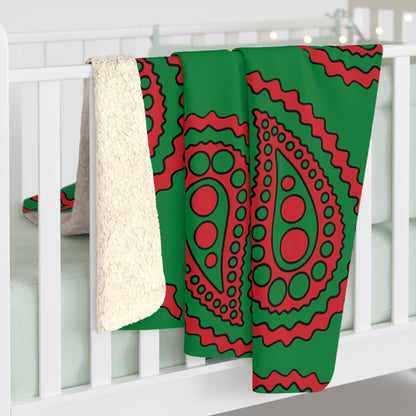 Turkmenistan Retro Paisley Blanket Throw