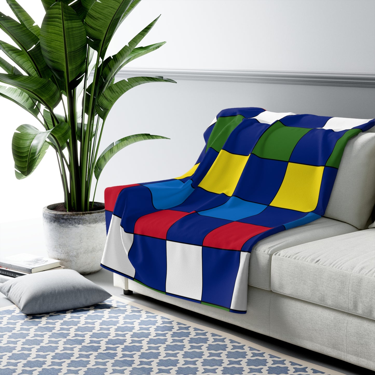 Pitcairn Retro Check Blanket Throw
