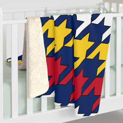Turks And Caicos Islands Retro Houndstooth Blanket Throw
