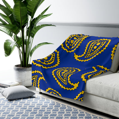 European Union Retro Paisley Blanket Throw