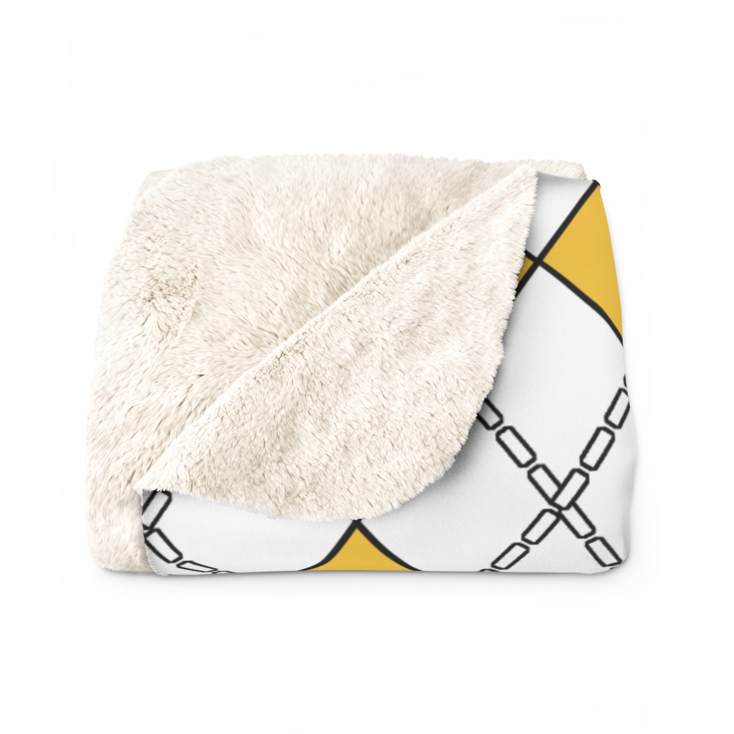United States Virgin Islands Retro Argyle Blanket Throw