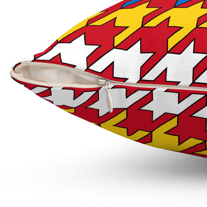 Antigua And Barbuda Retro Houndstooth Cushion Pillow