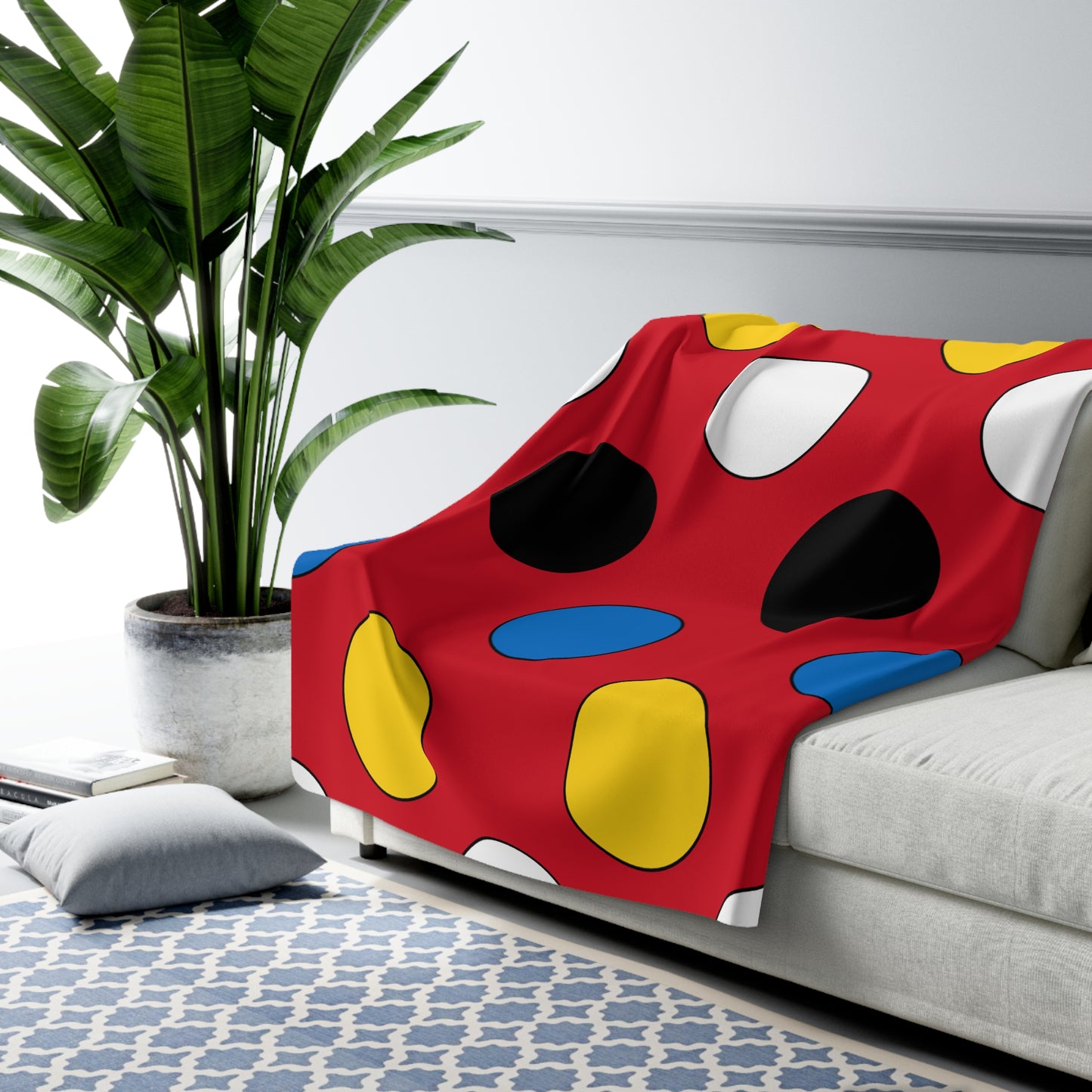 Antigua And Barbuda Retro Polka Dots Blanket Throw