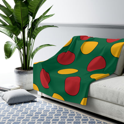 Lithuania Retro Polka Dots Blanket Throw