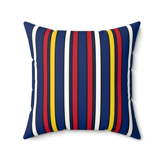 Turks And Caicos Islands Retro Stripes Cushion Pillow