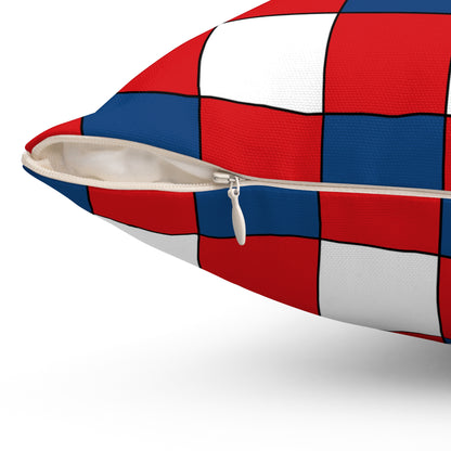 Czechia Retro Check Cushion Pillow