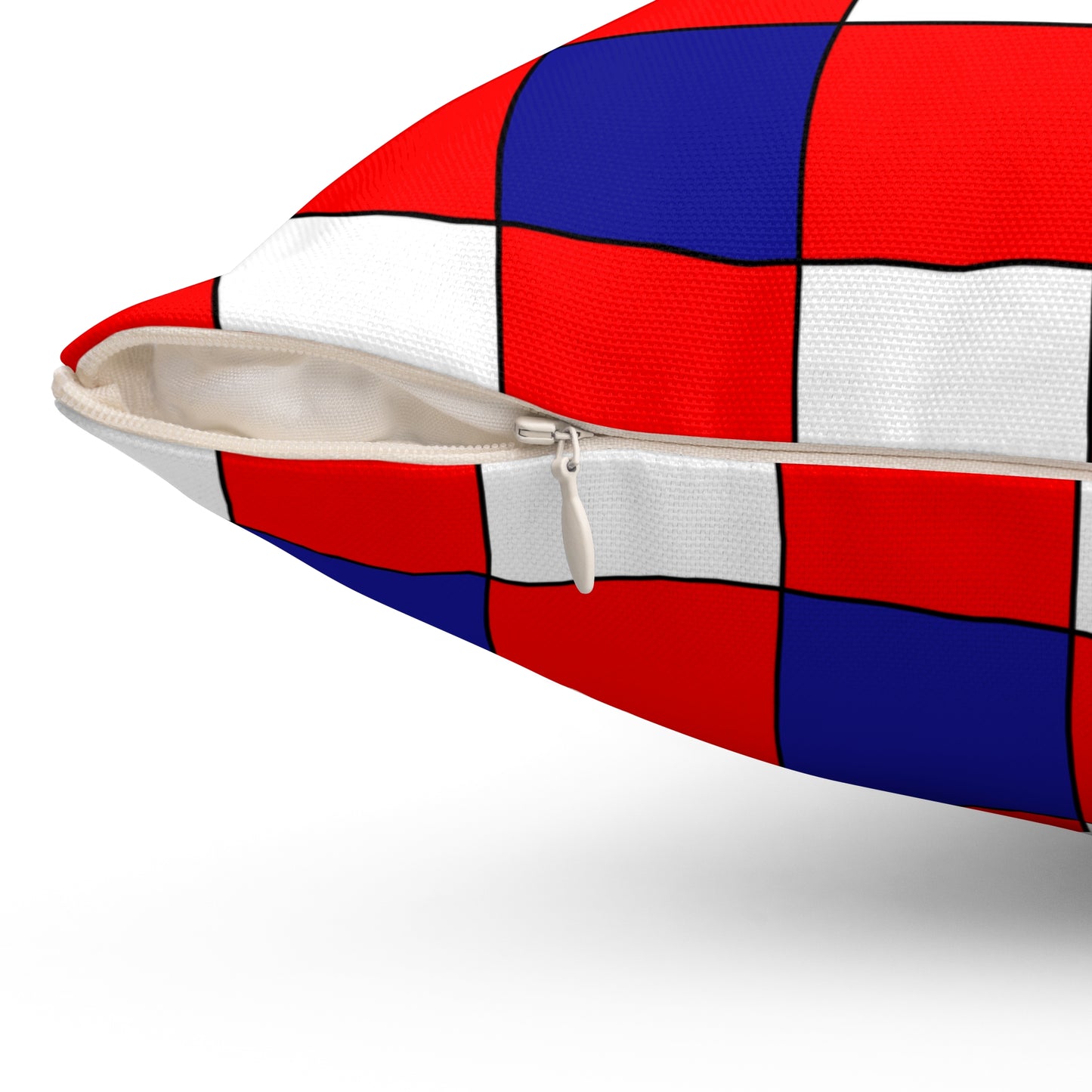 Croatia Retro Check Cushion Pillow