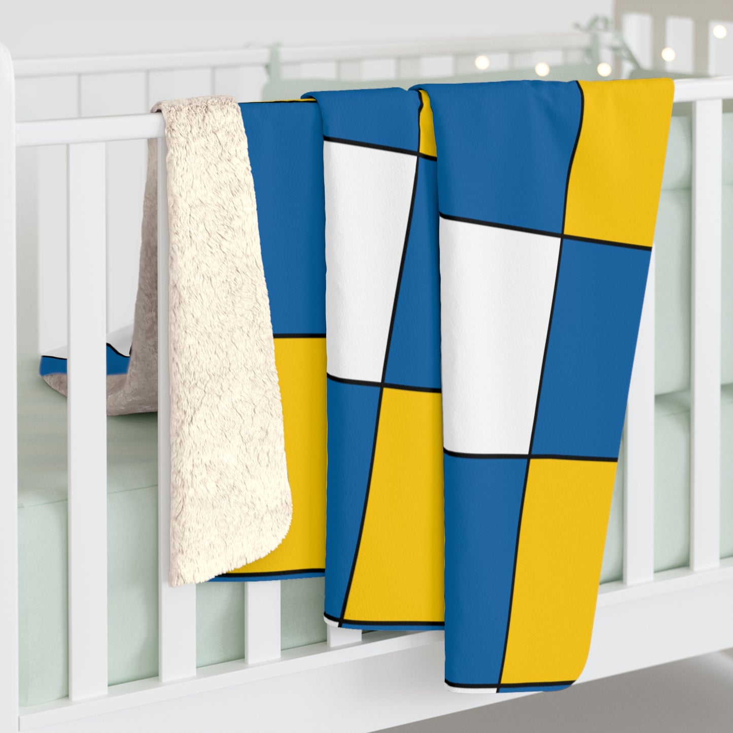 Canary Islands Retro Check Blanket Throw
