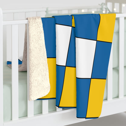 Canary Islands Retro Check Blanket Throw