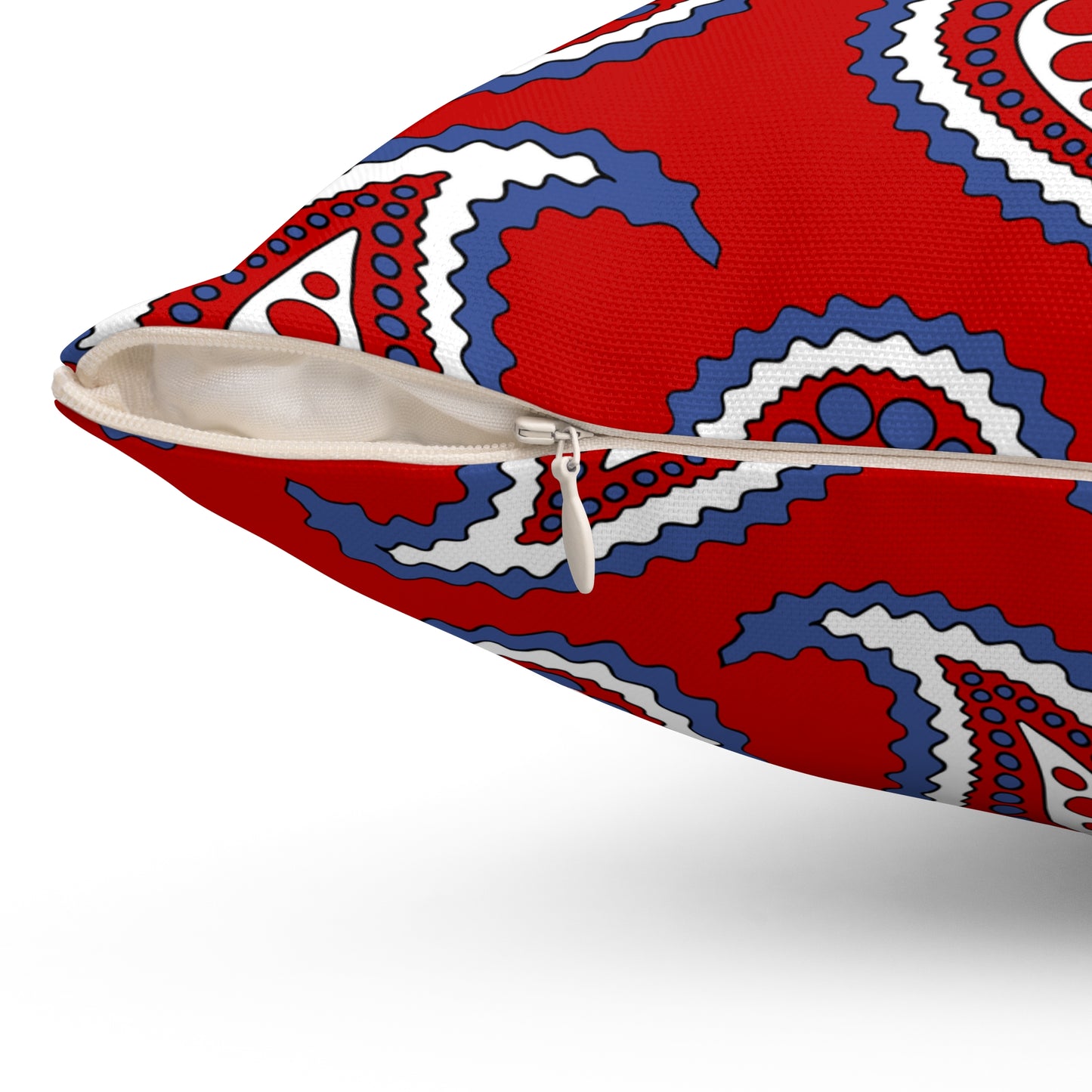 Democratic Peoples Republic Of Korea Retro Paisley Cushion Pillow
