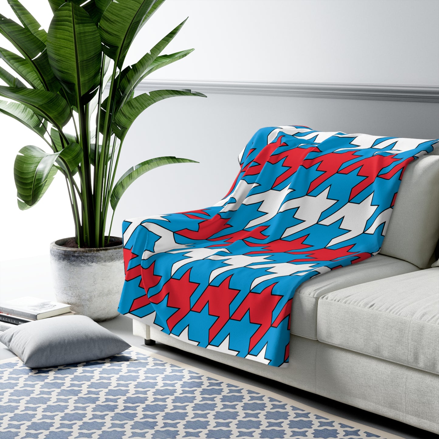 Luxembourg Retro Houndstooth Blanket Throw