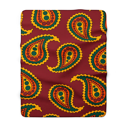 Sri Lanka Retro Paisley Blanket Throw