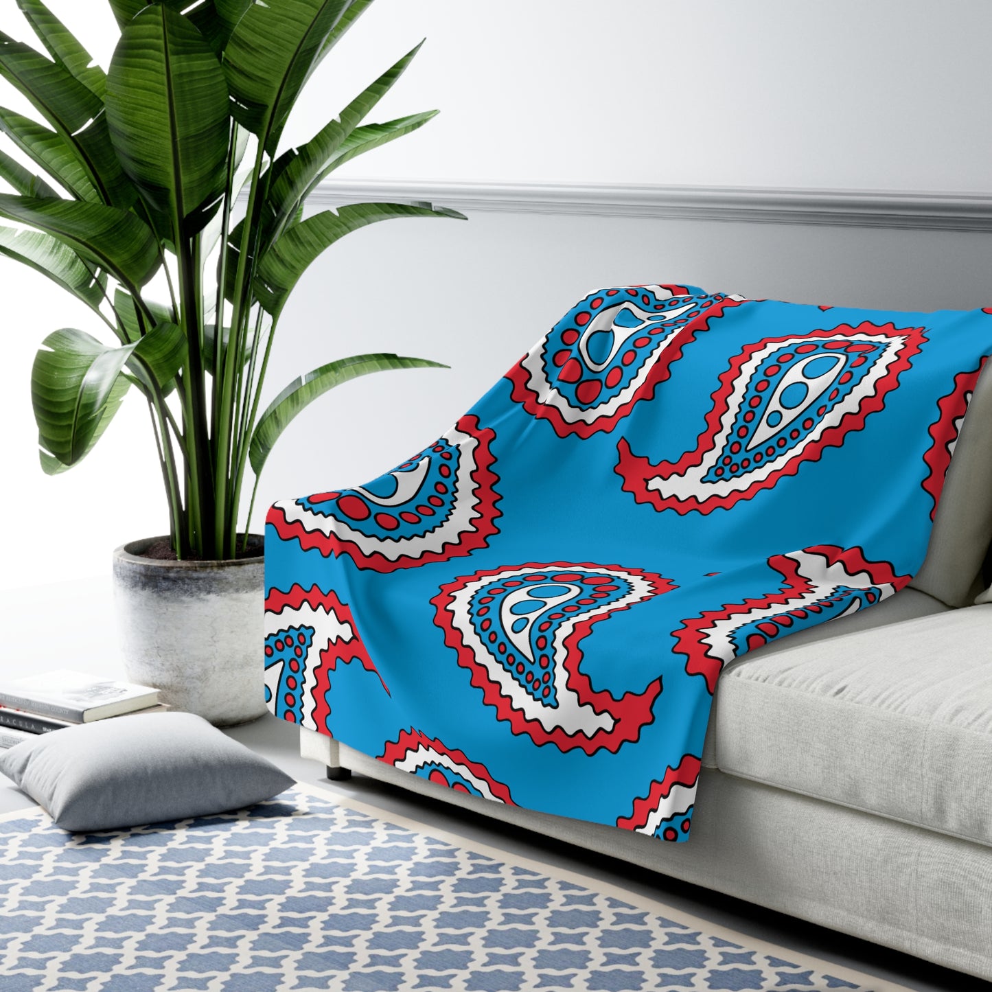 Luxembourg Retro Paisley Blanket Throw
