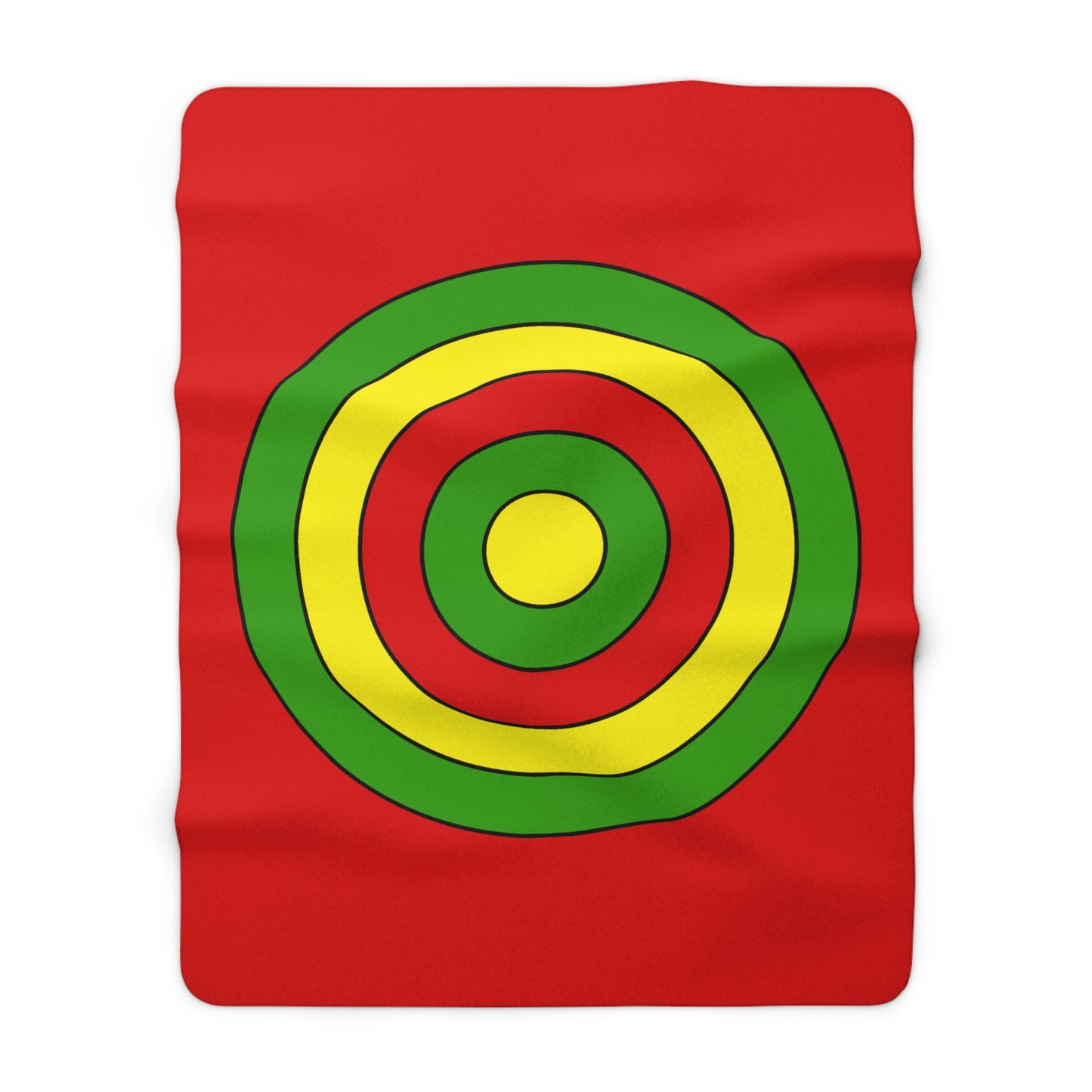 Burkina Faso Retro Target Blanket Throw