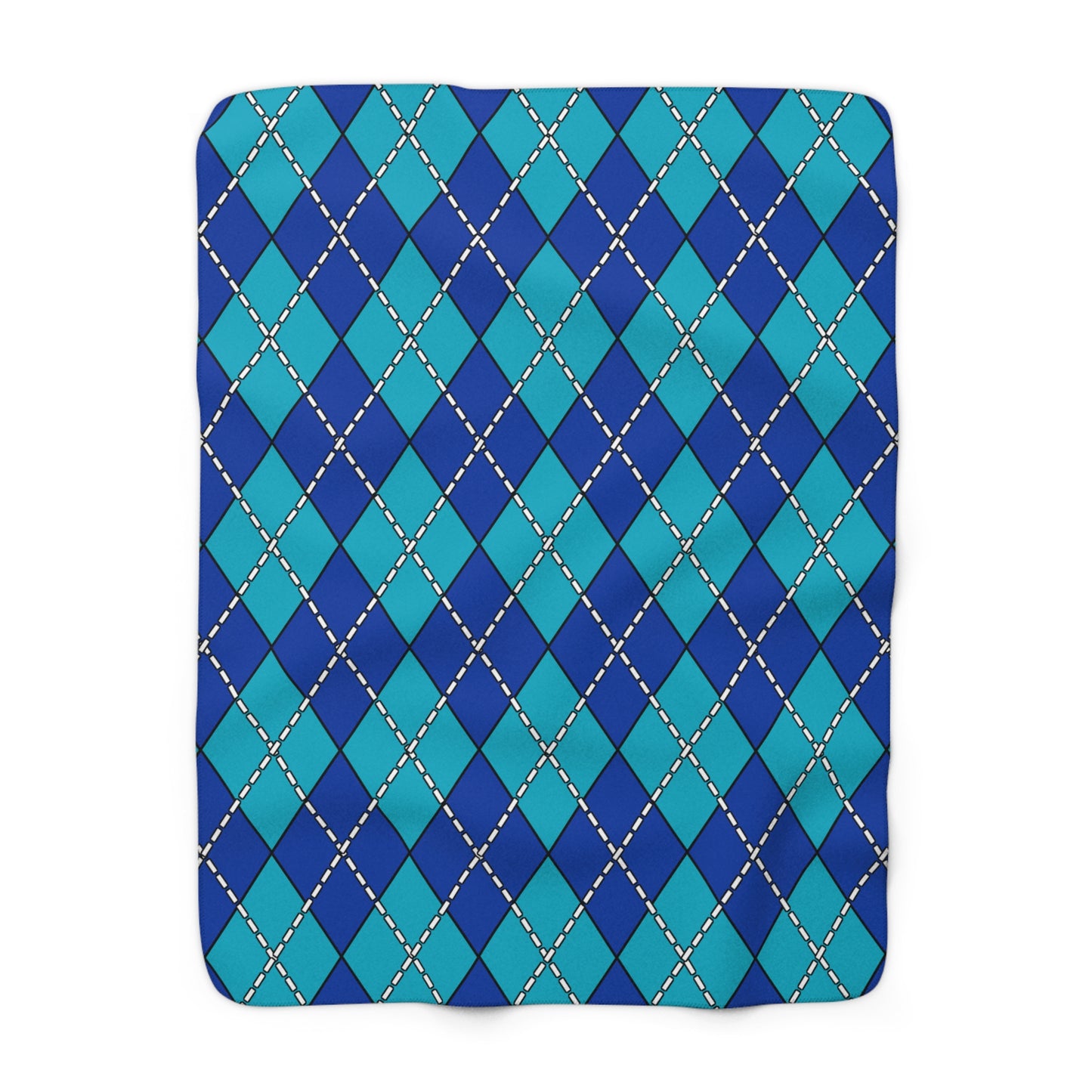 Pacific Islands Retro Argyle Blanket Throw