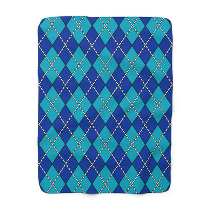 Pacific Islands Retro Argyle Blanket Throw