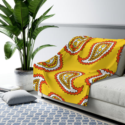 Bhutan Retro Paisley Blanket Throw