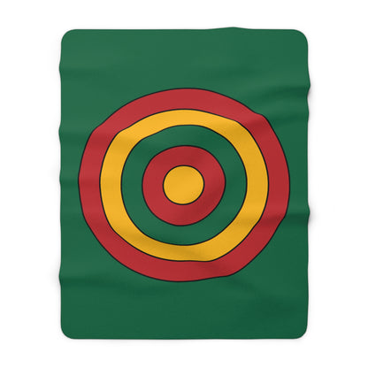 Lithuania Retro Target Blanket Throw