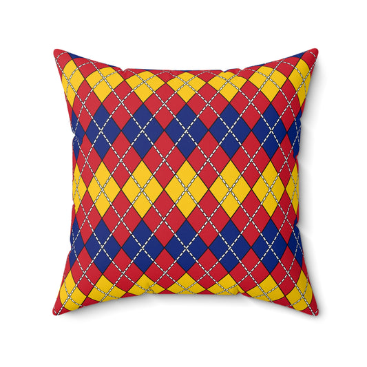 Venezuela Retro Argyle Cushion Pillow