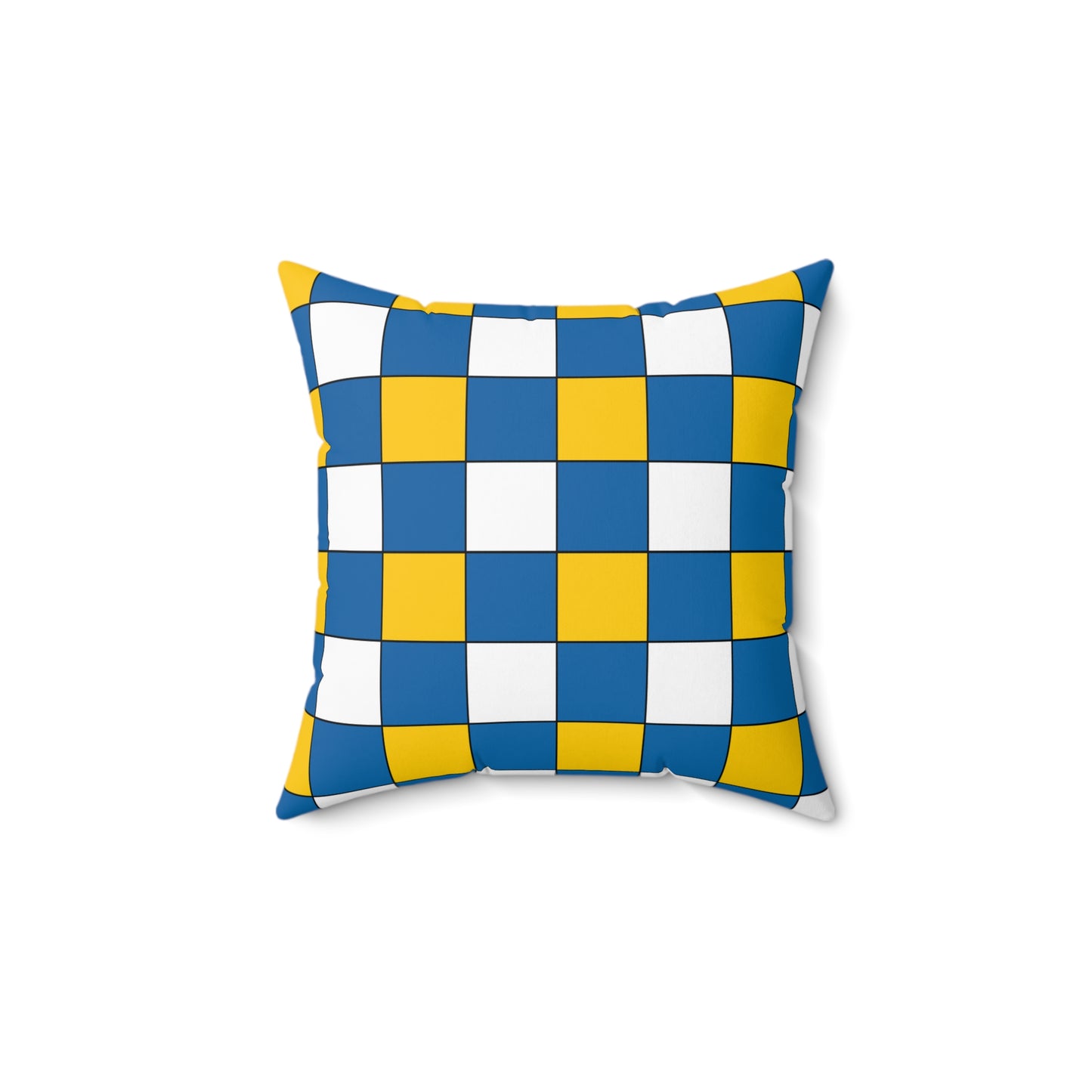 Canary Islands Retro Check Cushion Pillow