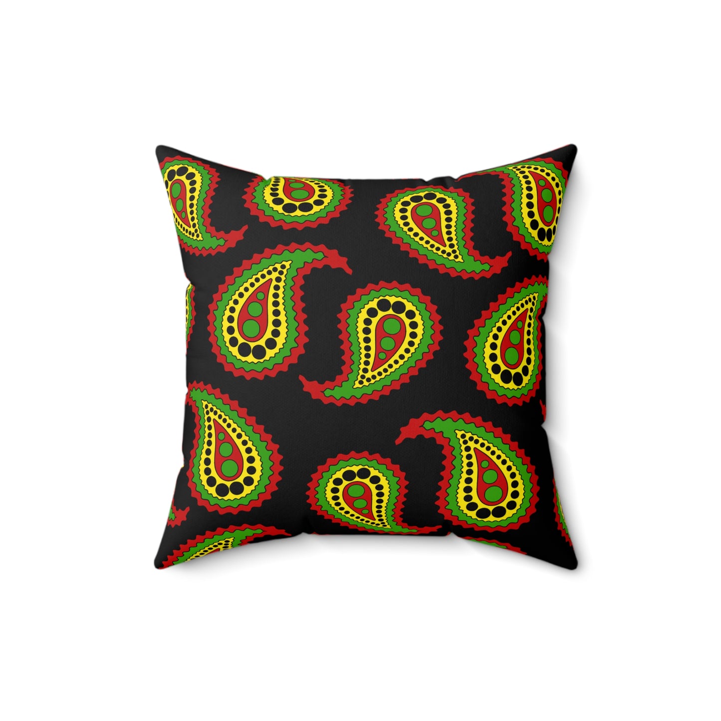 Saint Kitts And Nevis Retro Paisley Cushion Pillow