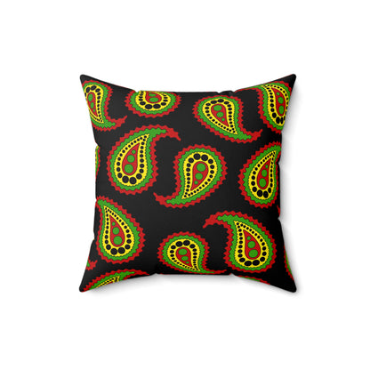 Saint Kitts And Nevis Retro Paisley Cushion Pillow