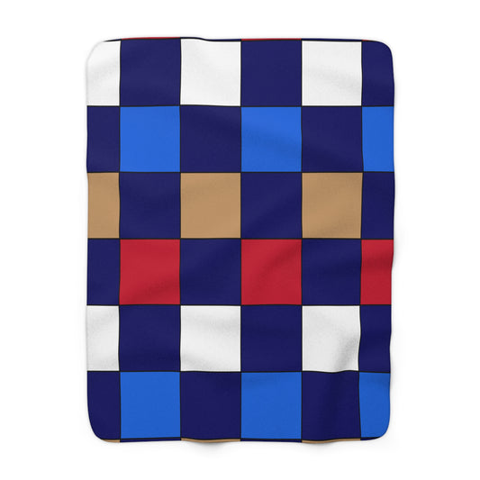 Tristan Da Cunha Retro Check Blanket Throw