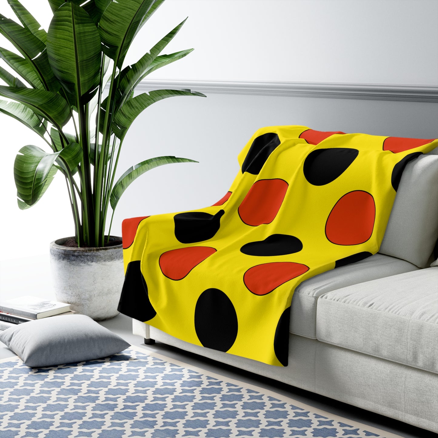 Uganda Retro Polka Dots Blanket Throw
