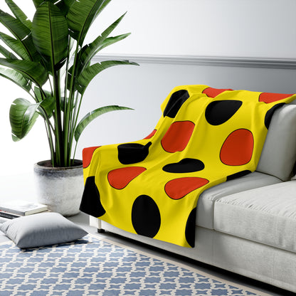 Uganda Retro Polka Dots Blanket Throw