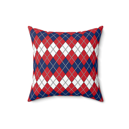Lao Peoples Democratic Republic Retro Argyle Cushion Pillow